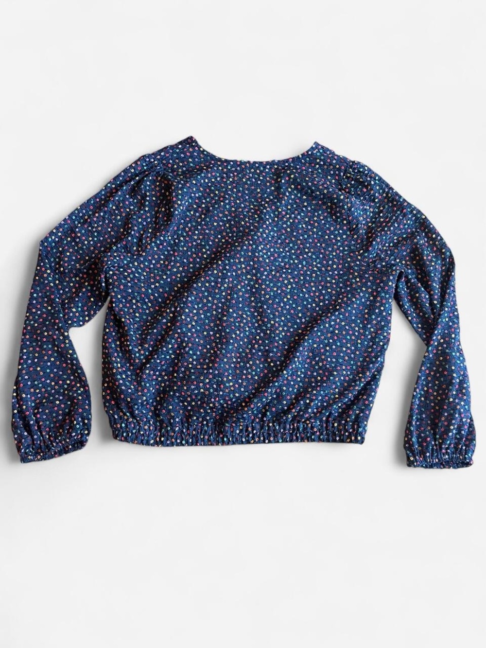 Madewell Lyric Wrap Top in Sugar Dot Size Large 70s Inspired - Picture 3 of 9